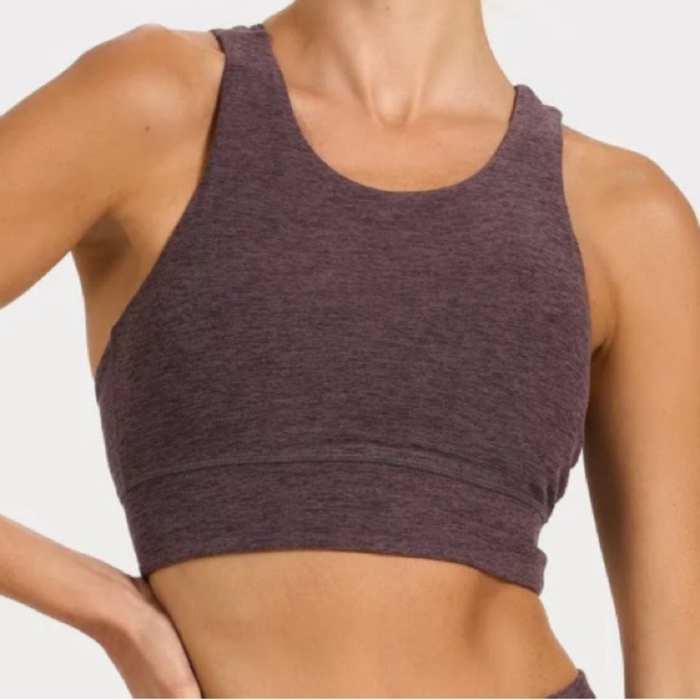 Vuori Elevation Long Sports Bra Plum Purple Brown Small💎EUC Retail $64 - Picture 2 of 6